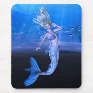 Take My Hand and Follow Your Heart Mermaid Art Mouse Mat