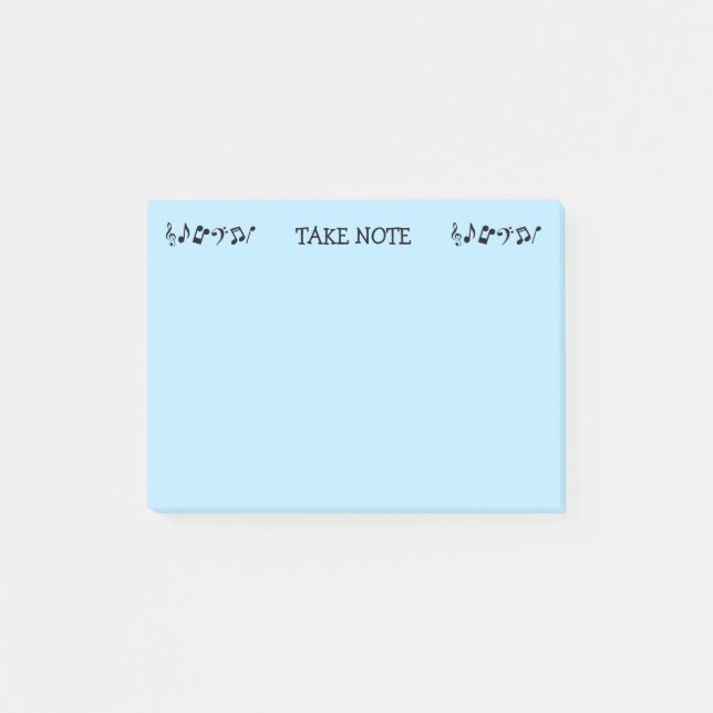 Take Note Blue Music Notes (Front)