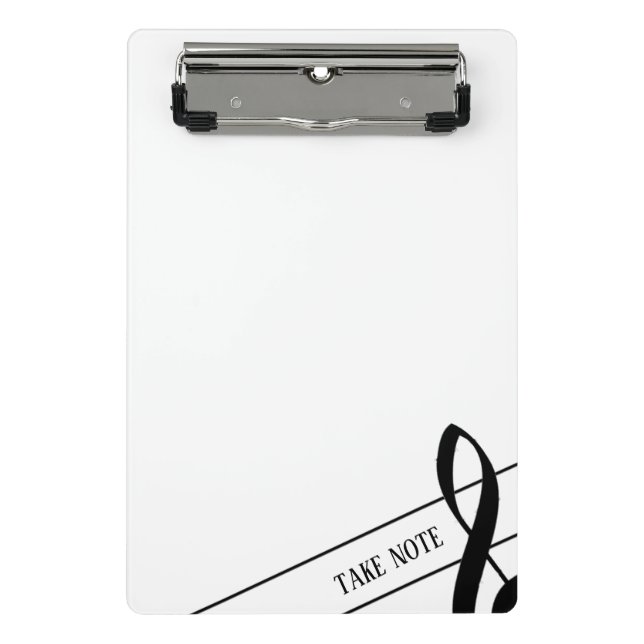 Take Note Treble Clef Mini Clipboard (Front)
