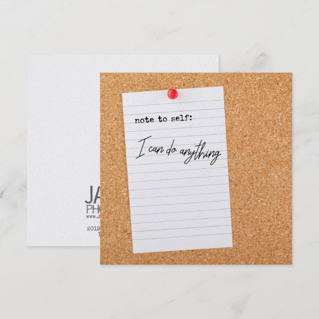 TAKE NOTES 5.25 x 5.25 card (Front/Back)