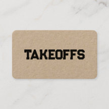 Take-Offs Kraft Business Card