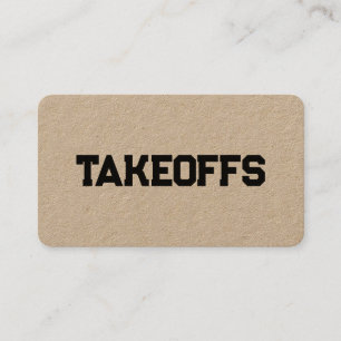 Take-Offs Kraft Business Card