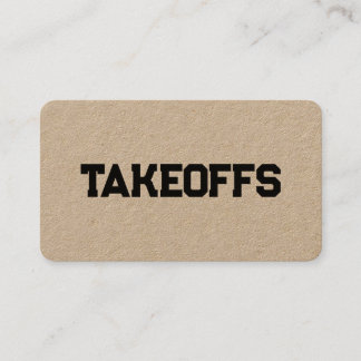 Take-Offs Kraft Business Card