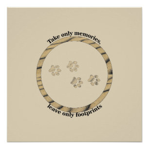 Take only memories, leave only footprints. poster