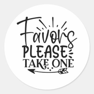 Take only one classic round sticker