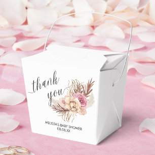 Take Out Favour Box Boho Dusty Rose Bouquet