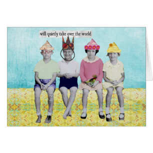 Take Over the World Retro Humourous Card