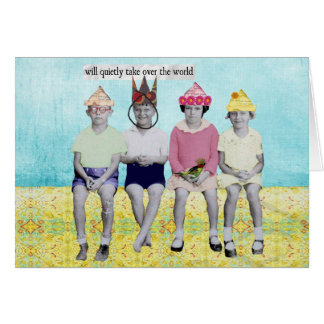 Take Over the World Retro Humourous Card