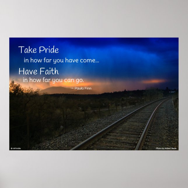 Take pride in how far you have come... poster (Front)