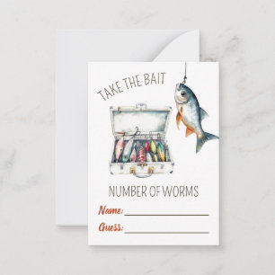 Take the Bait! Worm Guessing Game Card