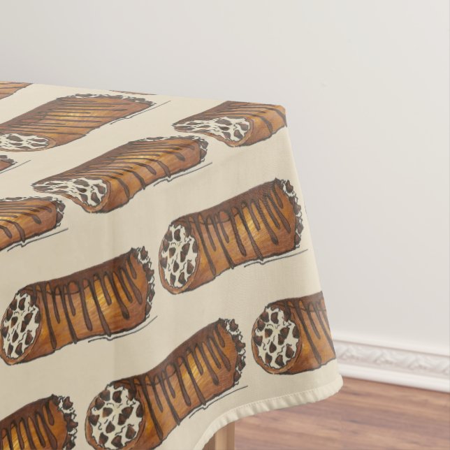 Take the Cannoli Italian Chocolate Chip Dessert Tablecloth (In Situ)