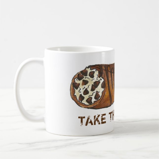 Take the Cannoli Italian Chocolate Chip Pastry Coffee Mug (Left)