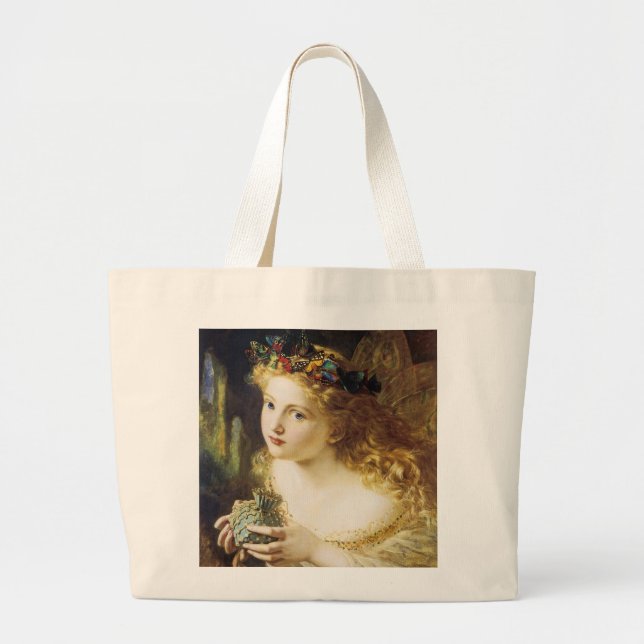 Take The Fair Face of Woman Large Tote Bag (Front)