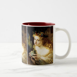 Take The Fair Face of Woman Two-Tone Coffee Mug