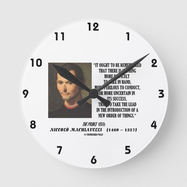 Take The Lead In Introduction New Order Of Things Round Clock (Front)