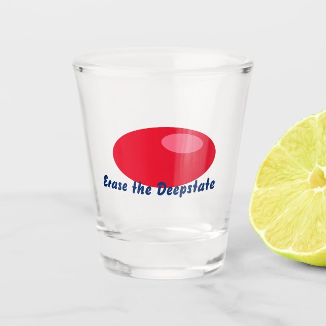 Take the RED pill  Oval Sticker Shot Glass (Front)