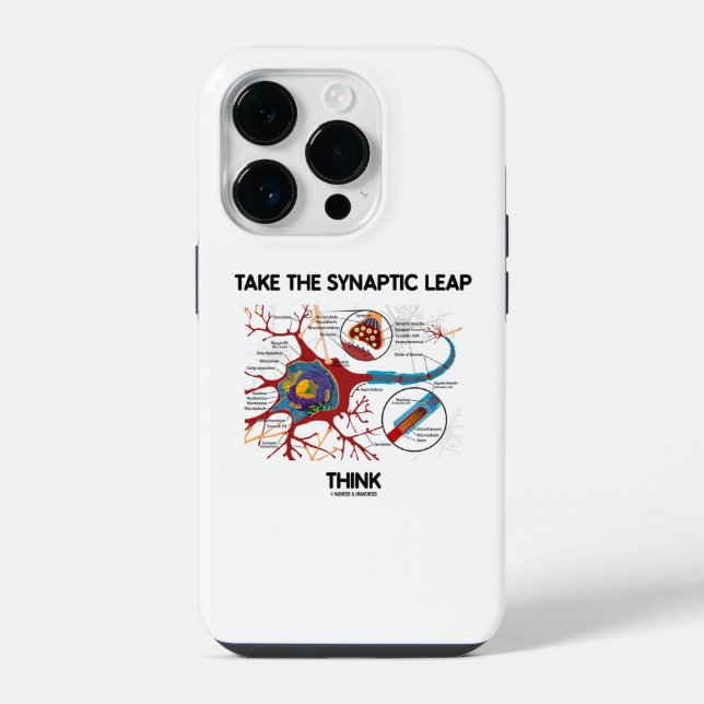 Take The Synaptic Leap Think Neuron Synapse iPhone Case (Back)