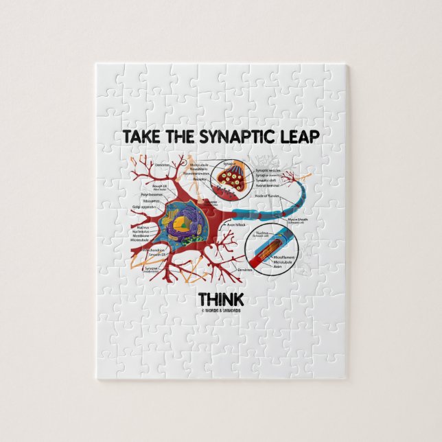 Take The Synaptic Leap Think (Neuron Synapse) Jigsaw Puzzle (Vertical)