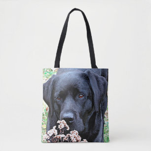 Take Time - Black Lab - Black Labrador Tote Bag