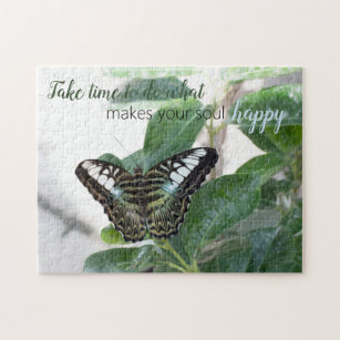 Take time to be happy Butterfly Jigsaw Puzzle
