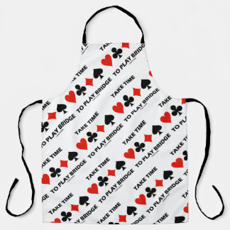 Take Time To Play Bridge Four Card Suits Apron