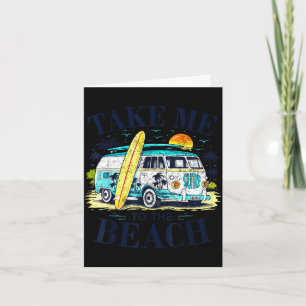 Take to the beach surf summer travel vacation card