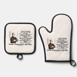 Take Up One Idea Make That Idea Your Life Quote Oven Mitt & Pot Holder Set