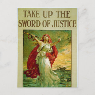 Take Up the Sword of Justice by Bernard Partridge Postcard