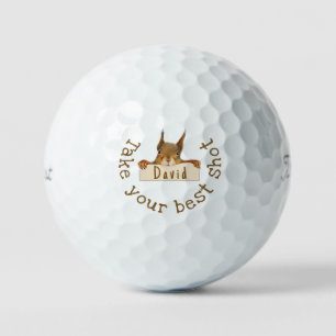 Take Your Best Shot Custom Funny Squirrel Golf Balls