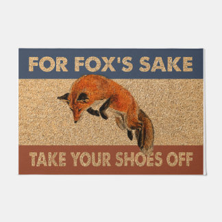Take Your Shoes Off Mat, Welcome Fox  Doormat