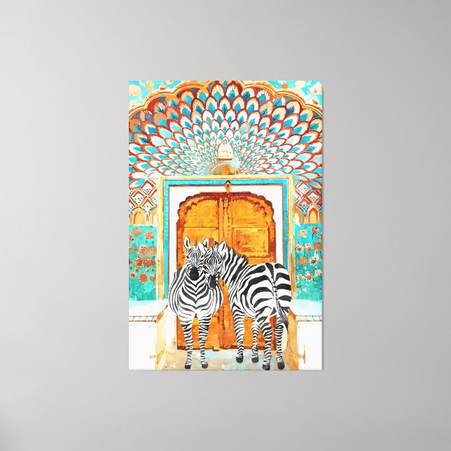 Take Your Stripes Wherever You Go Painting, Zebra Canvas Print (Front)