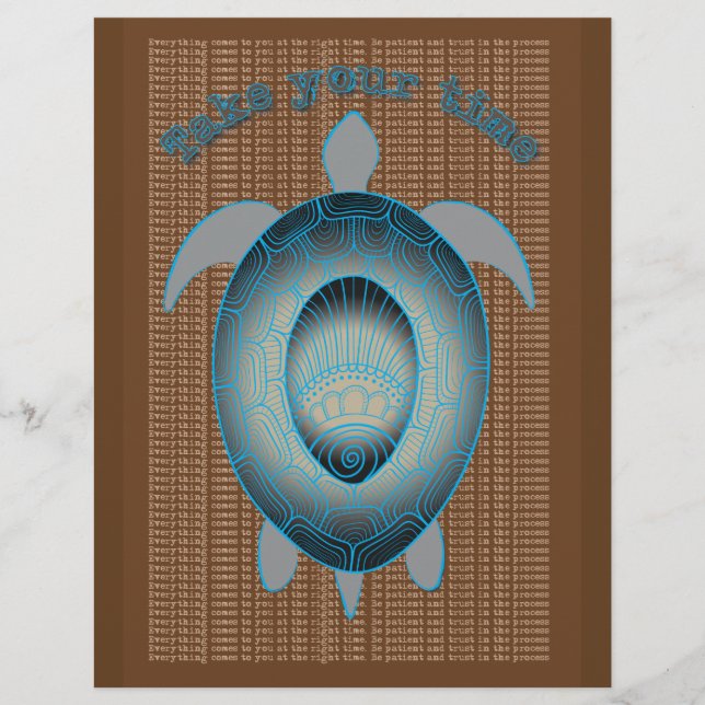 Take your time turtle motivational quote (Front)