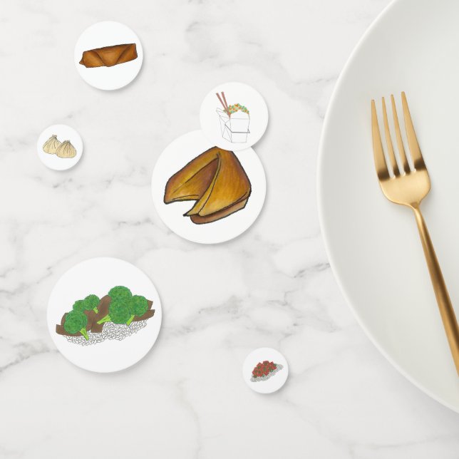 Takeaway Chinese Restaurant Takeout Food Cuisine Confetti (Group)