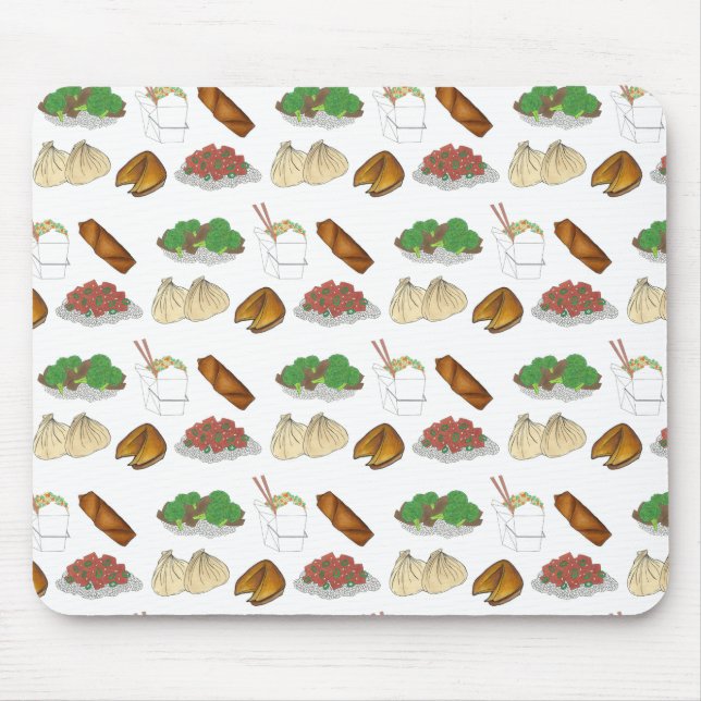 Takeaway Chinese Restaurant Takeout Food Cuisine Mouse Mat (Front)