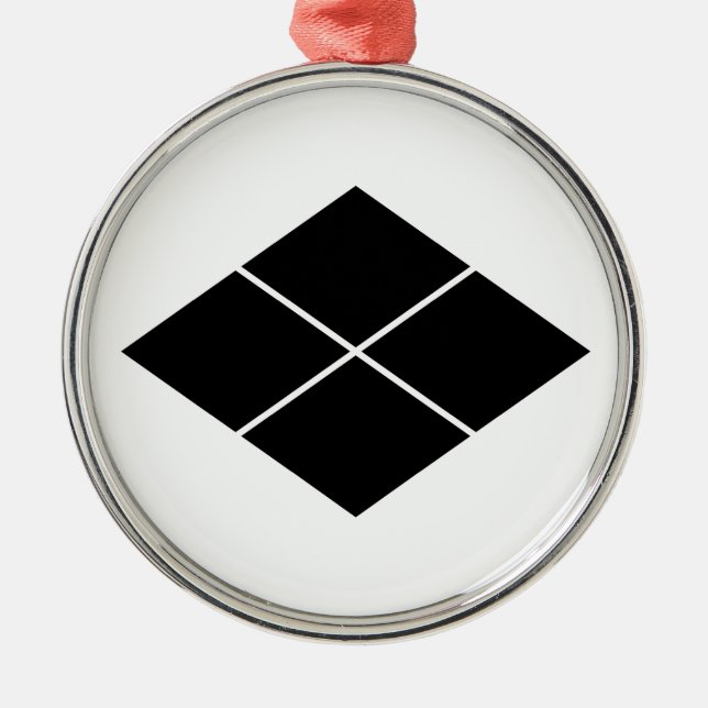 Takeda rhombus metal tree decoration (Front)