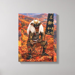 Takeda Shingen Samurai Armor Autumn 11x14 Canvas Print