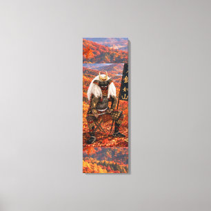 Takeda Shingen Samurai Armor Autumn 12x36 Canvas Print