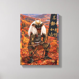 Takeda Shingen Samurai Armor Autumn 9x12 Canvas Print