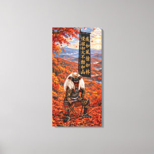 Takeda Shingen Samurai Armour Autumn 16x32 Canvas Print