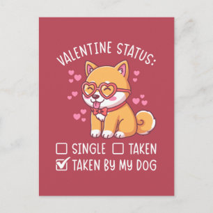 Taken By My Dog - Funny Valentine Dog Lover Gift Postcard