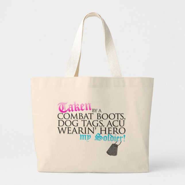 Taken Large Tote Bag (Front)