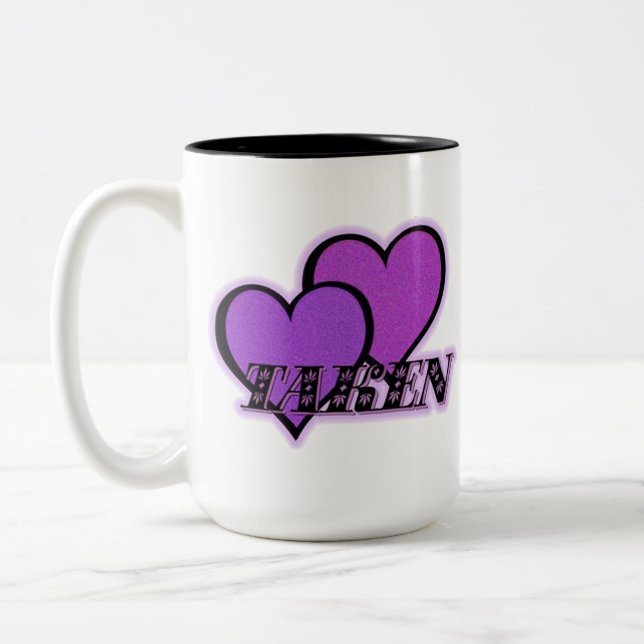 Taken Purple Hearts Coffee Mug (Left)