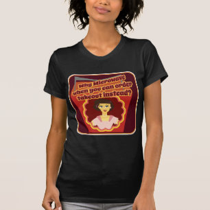 Takeout Chinese Food Cartoon Housewife Character T-Shirt