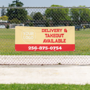 Takeout Delivery Custom Text Banner