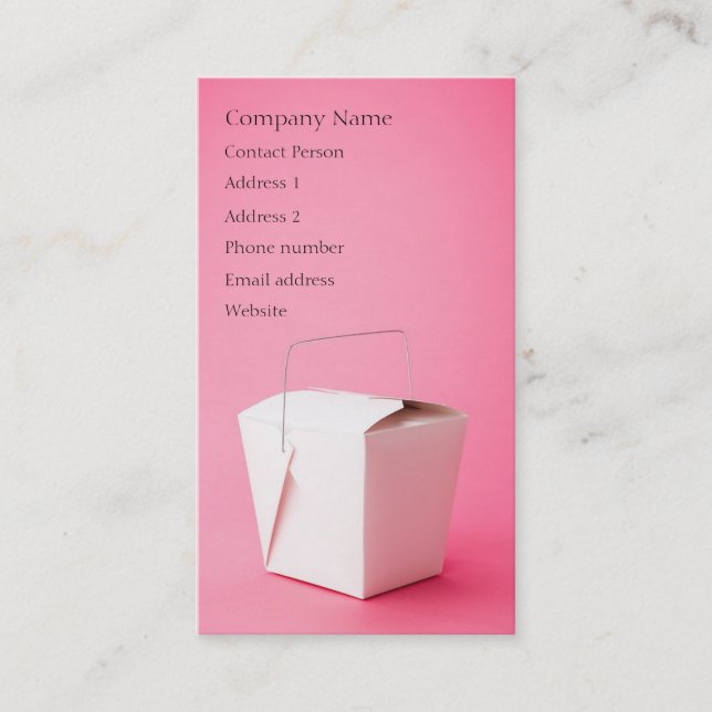 Takeout Profile Card - Two-sided (Front)