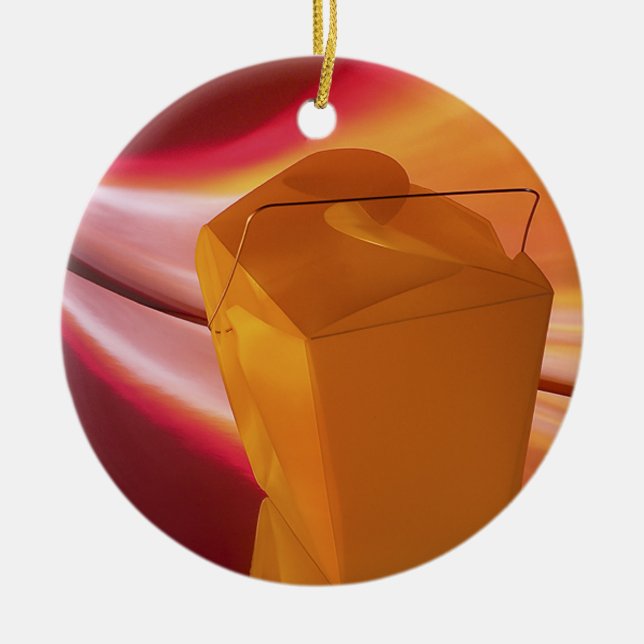 Takeout Reflections Ceramic Tree Decoration (Front)