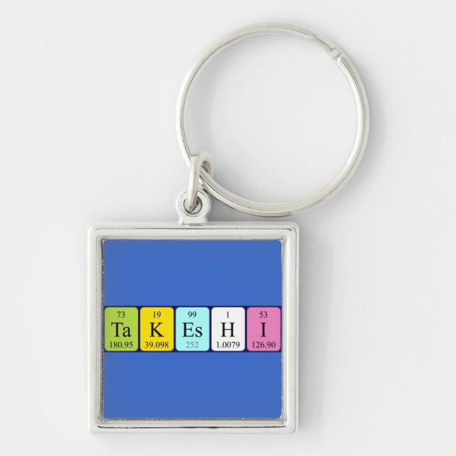 Takeshi periodic table name keyring (Front)