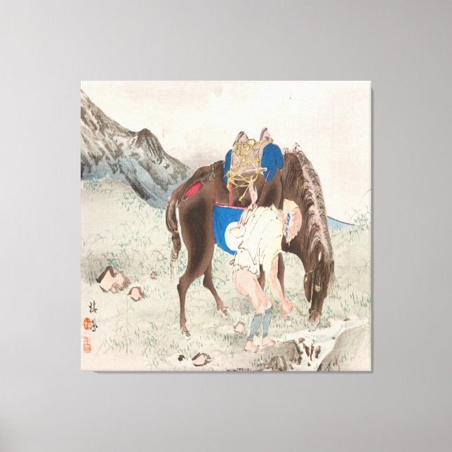 Takeuchi Seiho : Seihō jūni Fuji, Pl.06 (1894)  Canvas Print (Front)