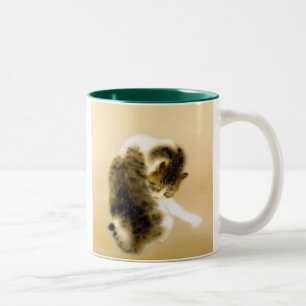 Takeuchi Seiho,Tabby Cat Two-Tone Coffee Mug