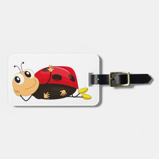 "TAKIN' IT EASY" LADYBUG LUGGAGE TAG (Front Horizontal)